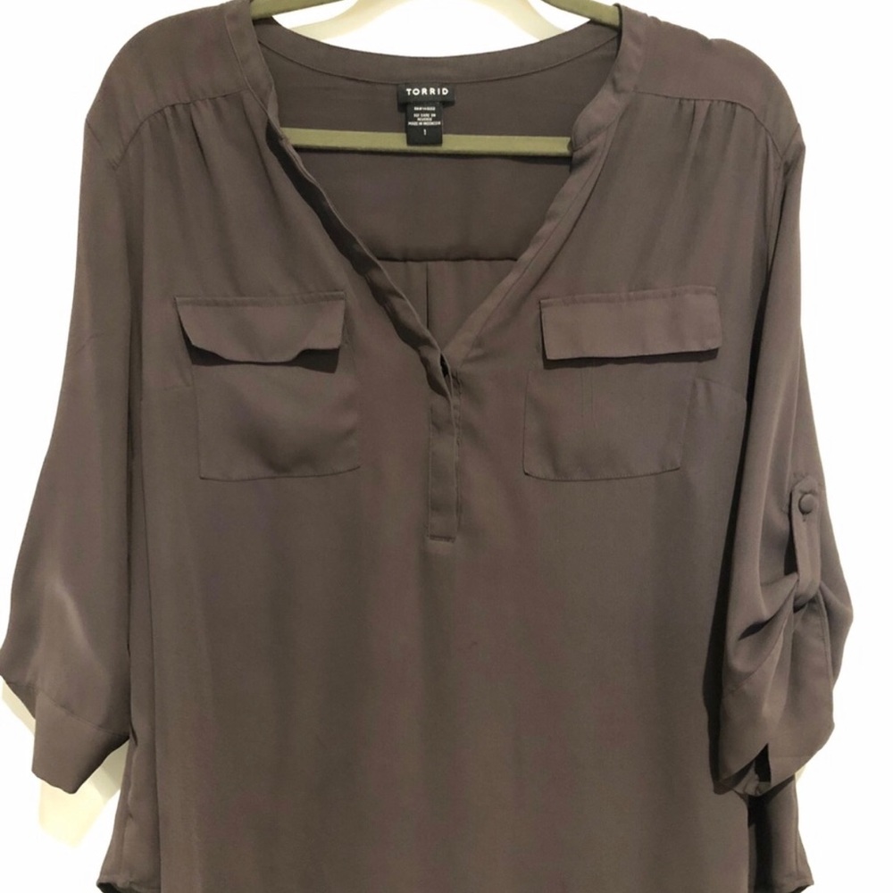 Torrid Gray Blouse